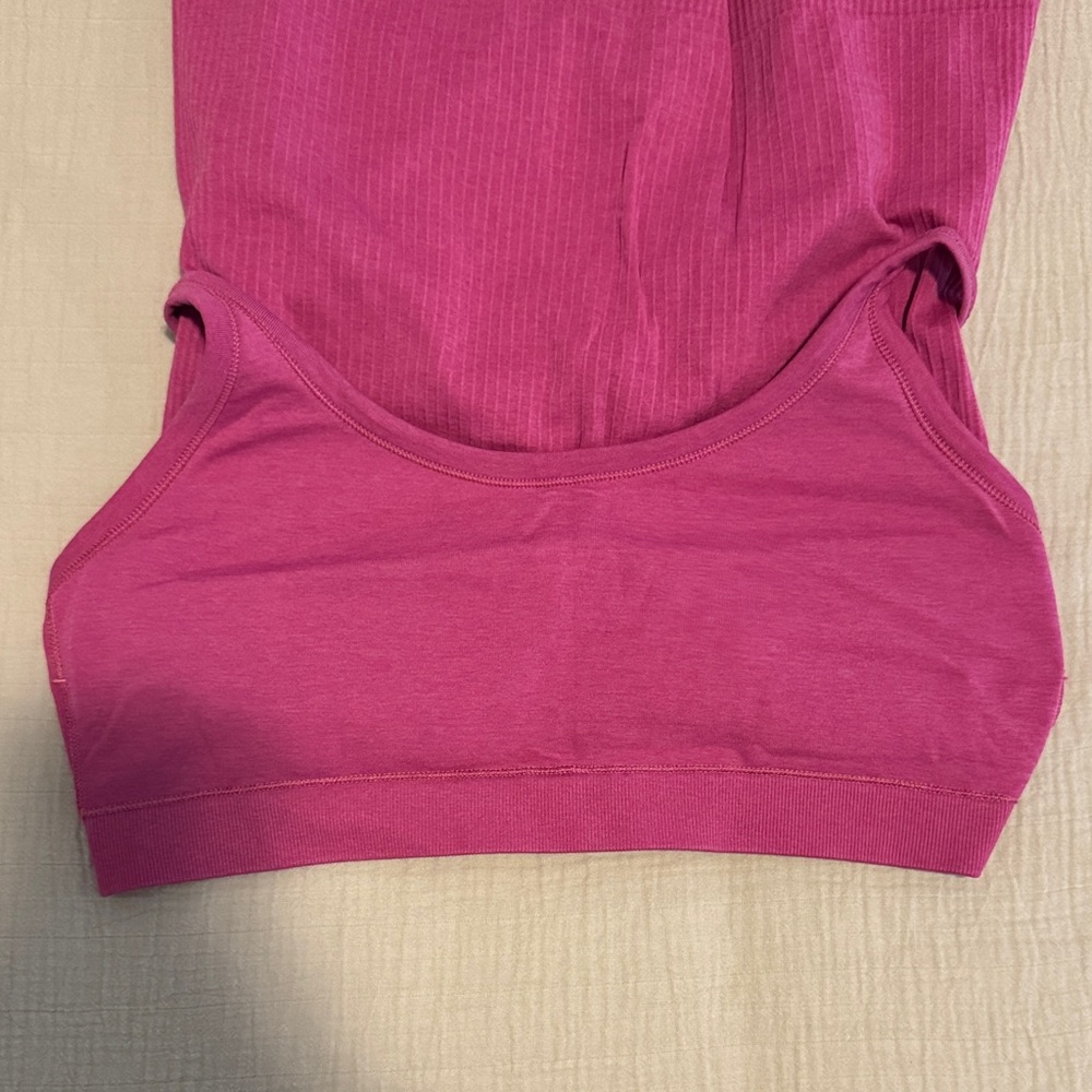 Pink Ribbed Lululemon Tank Top - Picture 4 of 5